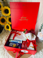Anniversary hamper with cupcake
