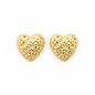 Clean White - Chunky Gold Heart Earrings