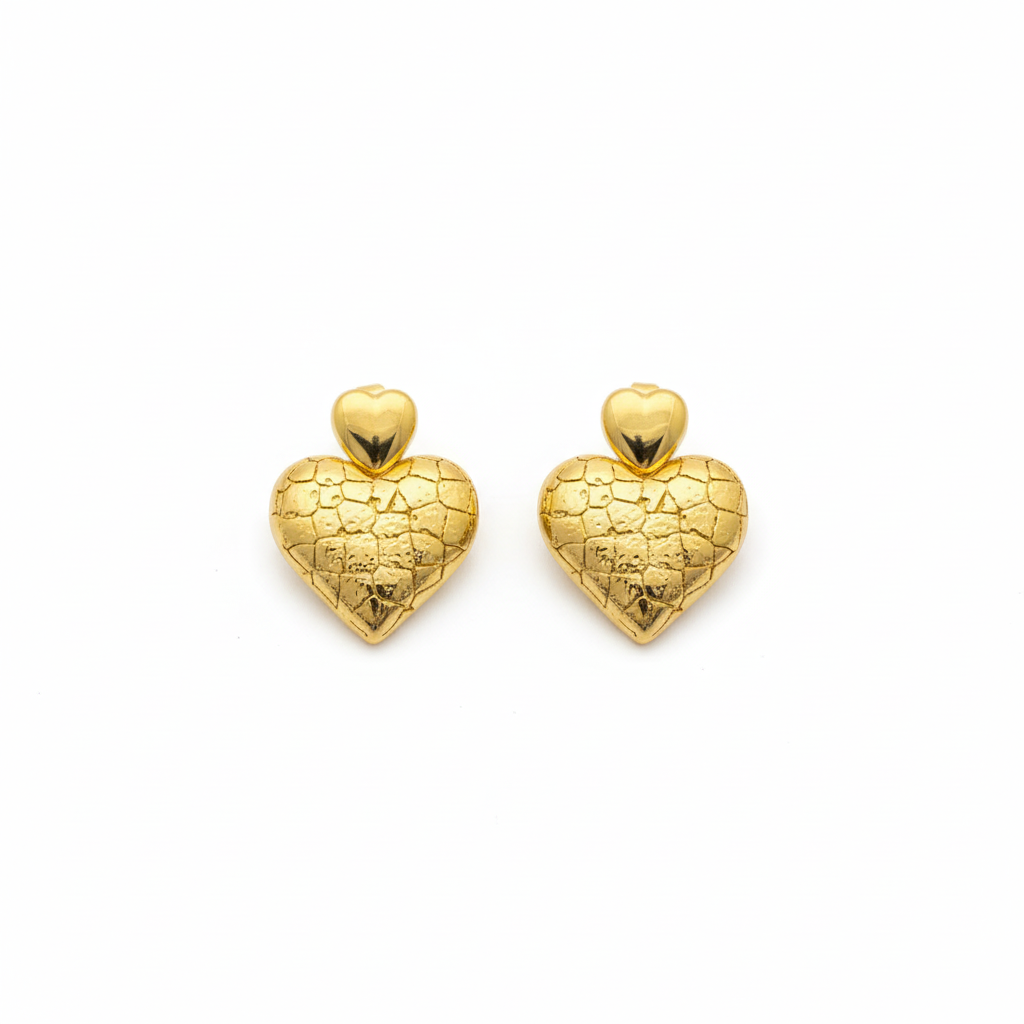 Clean White - Heart Earrings