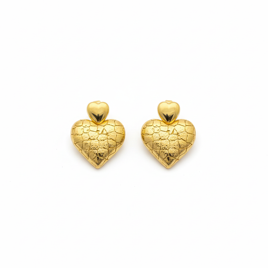Clean White - Heart Earrings