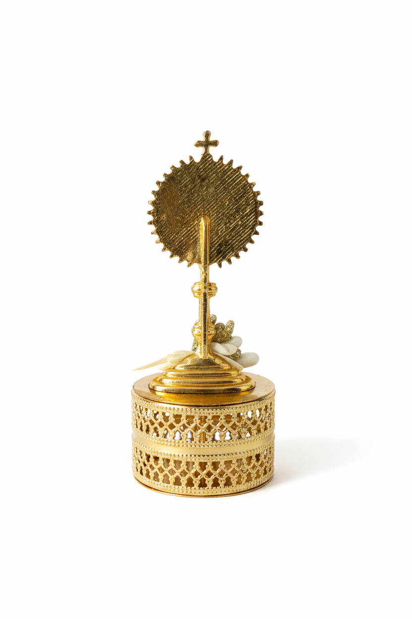 Gold JHS Monstrance Box - Back Clean