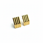 Gold Ribbed Earrings Product Shot