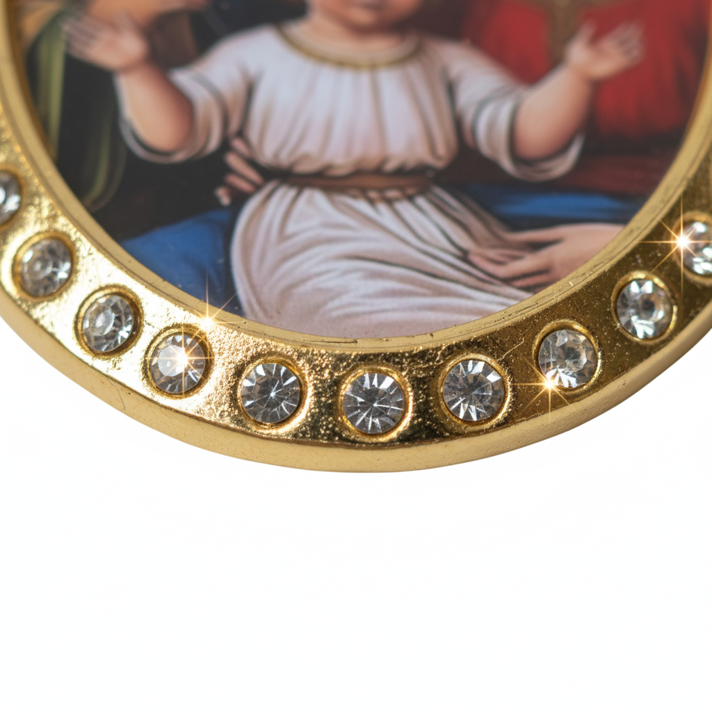Holy Family Icon - Crystal Close-up