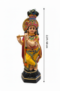 Krishna Statue with Height Measurement