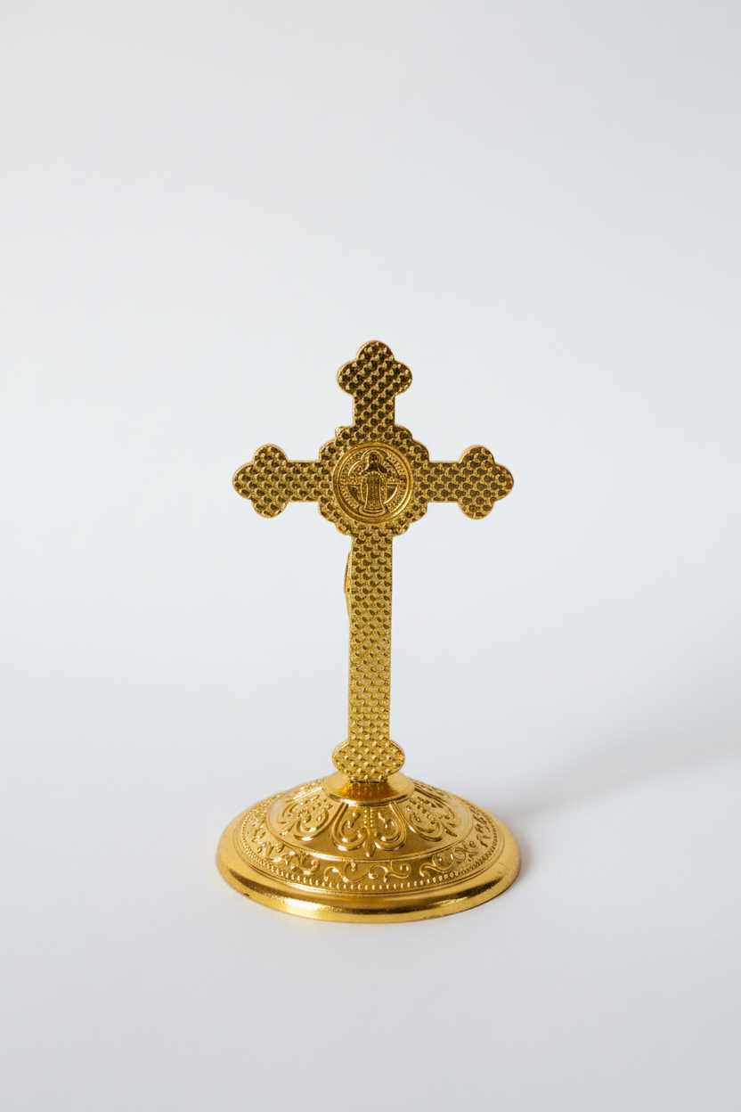 Red Enamel Crucifix - Back View