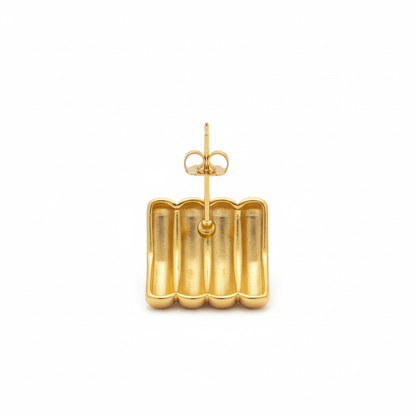 Ribbed Earring Back - Clean White