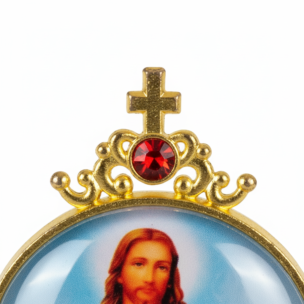 Sacred Heart Jesus Icon - Crown Close-up Clean