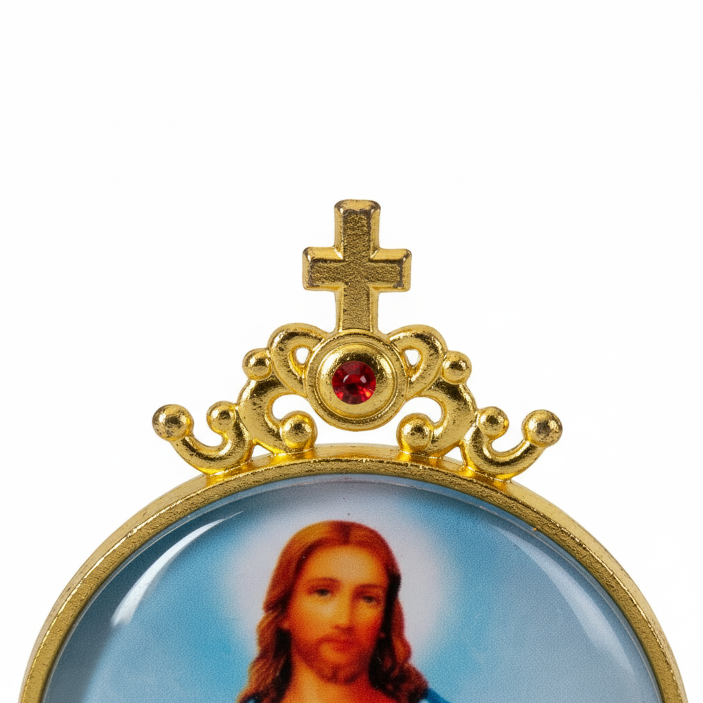 Sacred Heart Jesus Icon - Crown Close-up